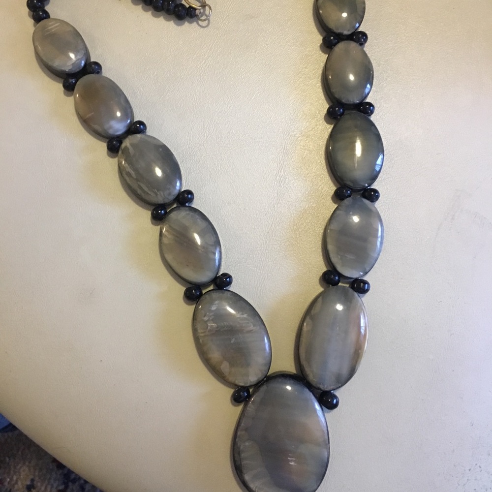 Green stone necklace